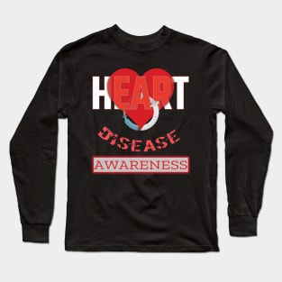 Heart disease awareness month Long Sleeve T-Shirt